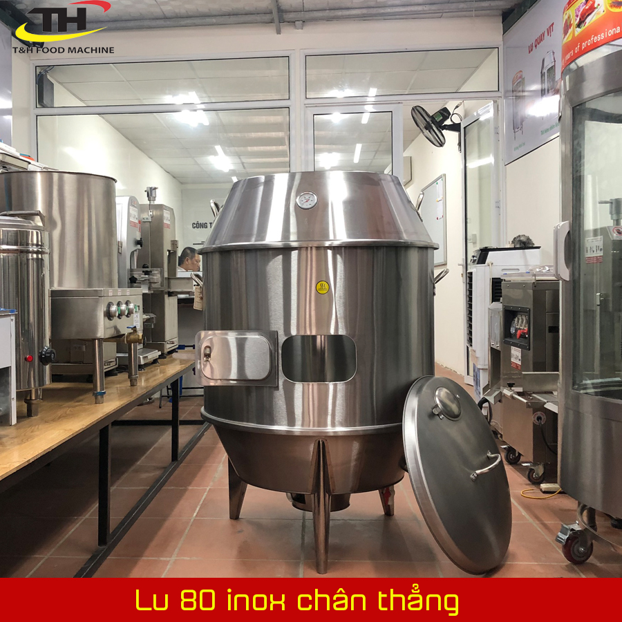 Lu quay vịt inox chân thẳng phi 80