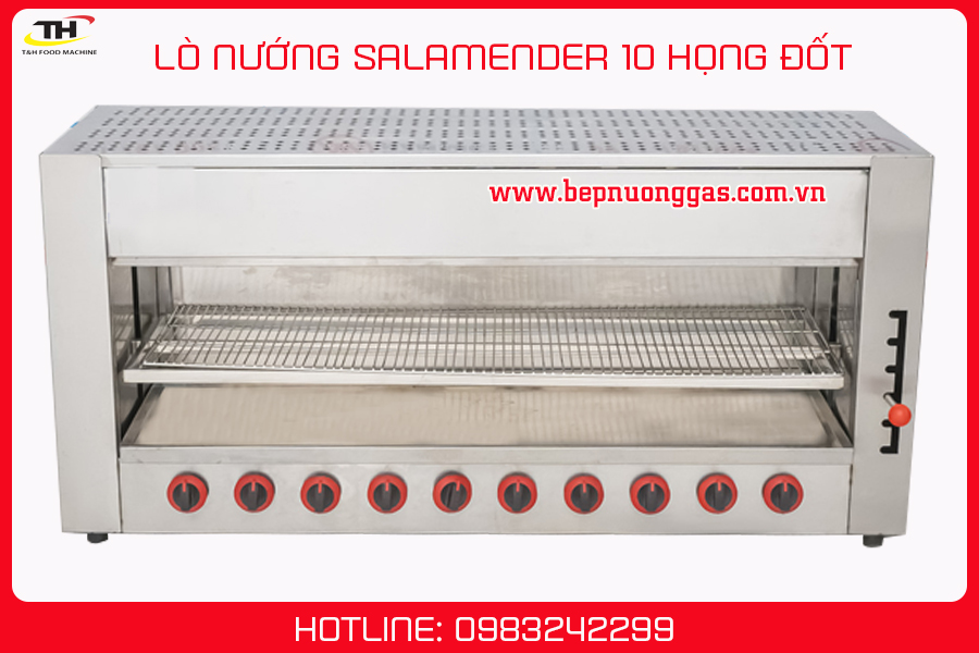 Lò nướng Salamander 10 họng gas