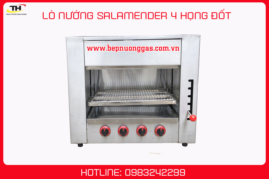 Lò nướng Salamander 4 họng gas