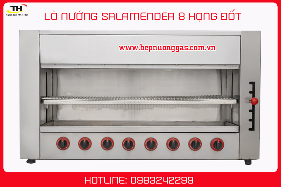 Lò nướng Salamander 8 họng gas