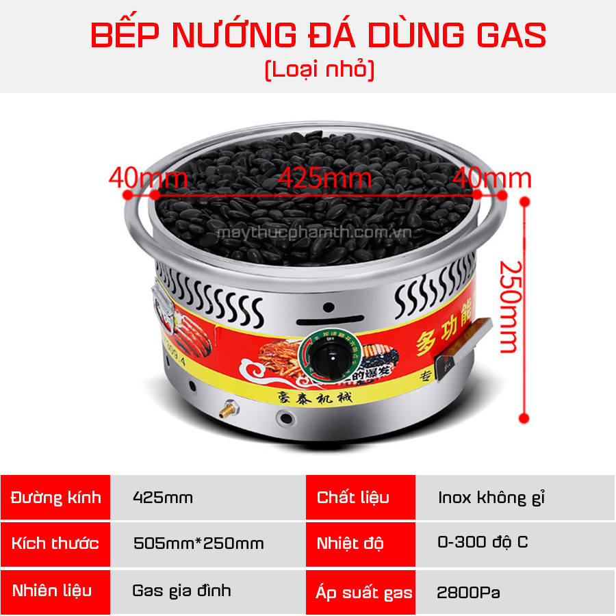 Bếp nướng đá nướng xúc xích dùng gas cỡ nhỏ